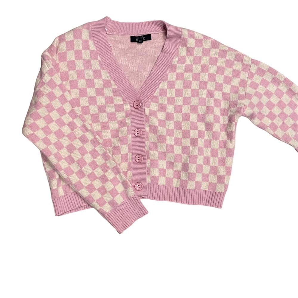 Plaid Cropped Sweater